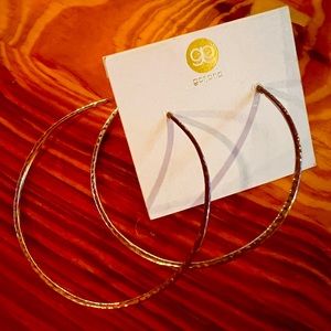 Gorjana Xtra Large Gold Hoops NWT